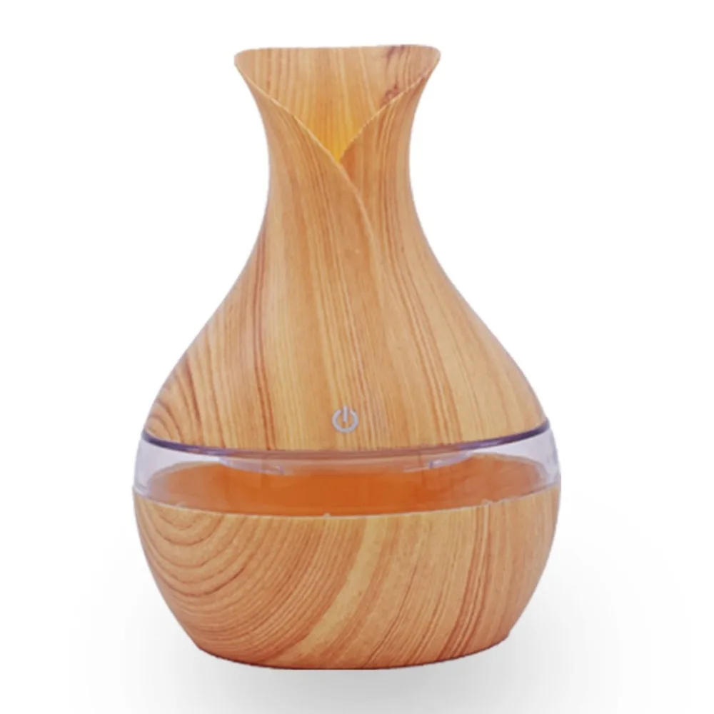 

300ml Wood Grain USB Petal Humidifier Purifier Machine Ultrasonic Vase Aromatherapy Machine Fragrance Essential Oil Humidifier