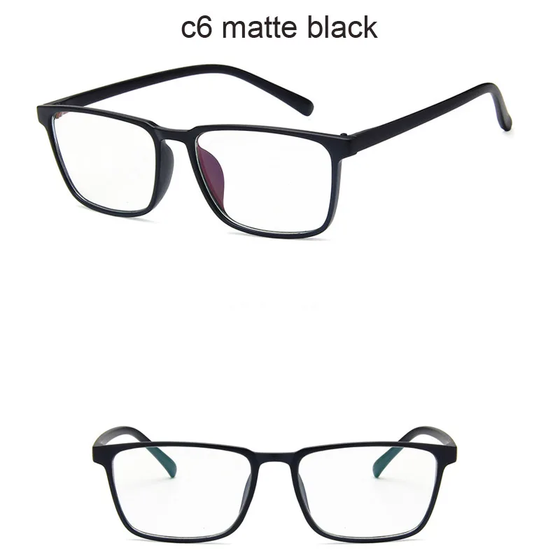 Модная рамка для очков для женщин винтажные Квадратные прозрачные линзы поддельные очки оправа для корригирующих очков прозрачные очки - Цвет оправы: 6