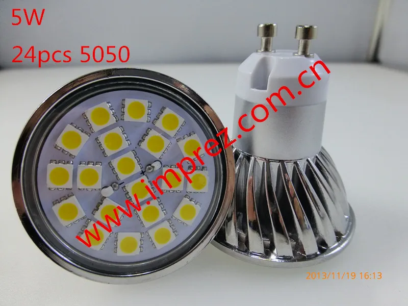 Оптовая продажа 24 шт. 5050 E27 led spot 5 Вт Светодиодные пятно трек лампа AC85-265V Алюминий корпус