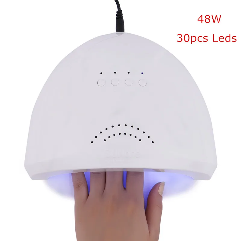 SUNone 48 W УФ лампа для геля Сушилка ногтей светодиодный Белый свет машина маникюра