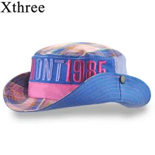Xthree хлопковая летняя Панама для девочек и мальчиков ковбойская Кепка Детская кепка Детские кепки garcon Солнцезащитная шапка для детей