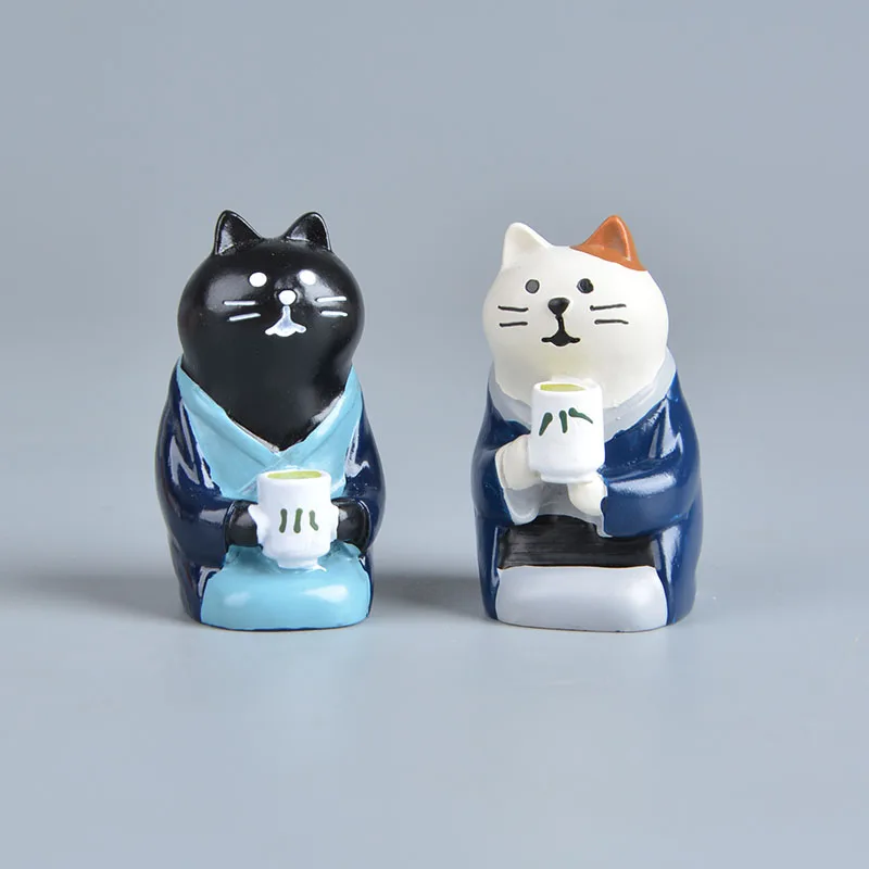 Koteta японская модель животных Decole кошка миниатюрные фигурки Смола Zakka ремесло