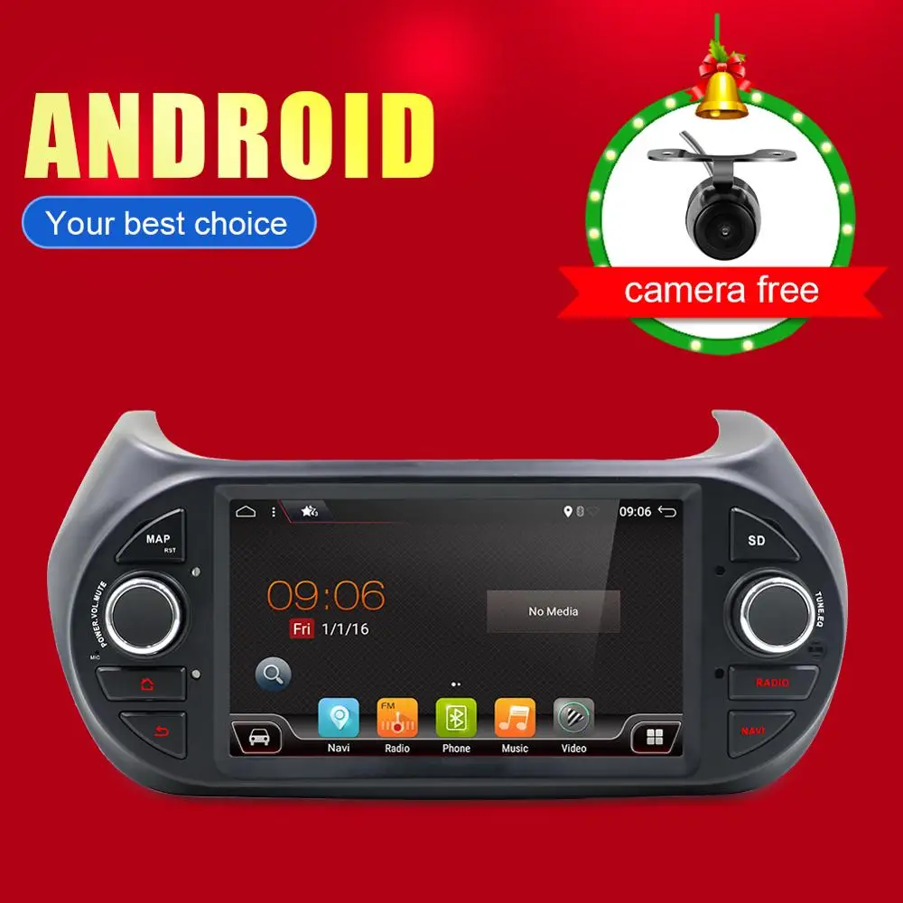 

2G Ram Android 7.1 Car Stereo dvd Headunit For Fiat Fiorino 2008-2015 Qubo Citroen Nemo Peugeot Bipper Auto radio GPS Navigation