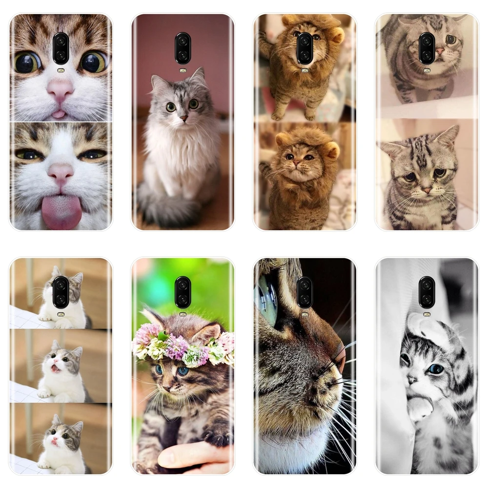 TPU Soft Silicone Phone Case For OnePlus 3 3T 5 5T 6 6T Cute Cat Kawaii Funny Animal Girl Back Cover One Plus | Мобильные телефоны