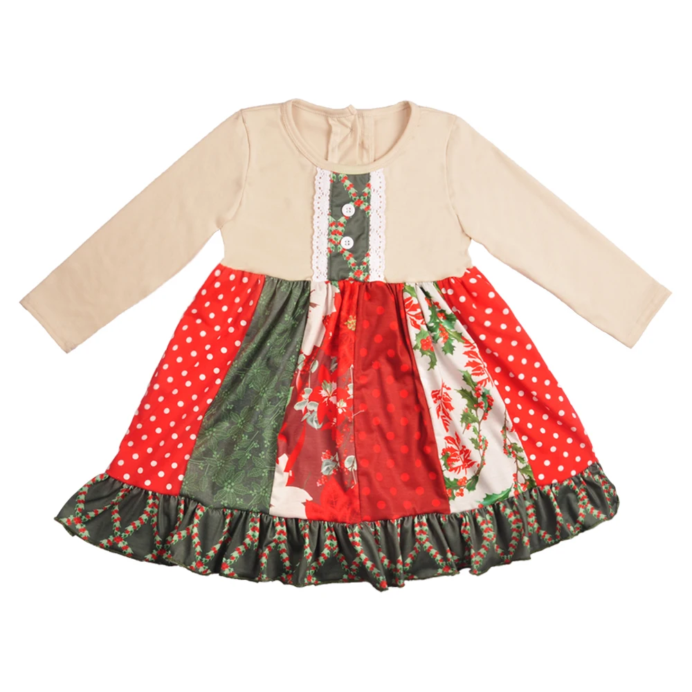 

Hot Selling Kids Spring and Summer Boutique Clothing Remake Design Baby Girl Dress Matching Girl Headband LYQ810-354