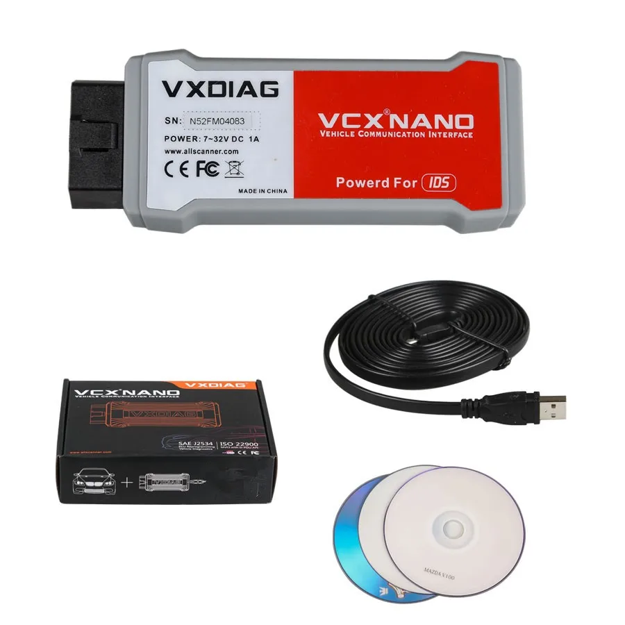 VXDIAG VCX NANO для FD/MA 2 в 1 IDS V109 с многоязычным диагностическим инструментом