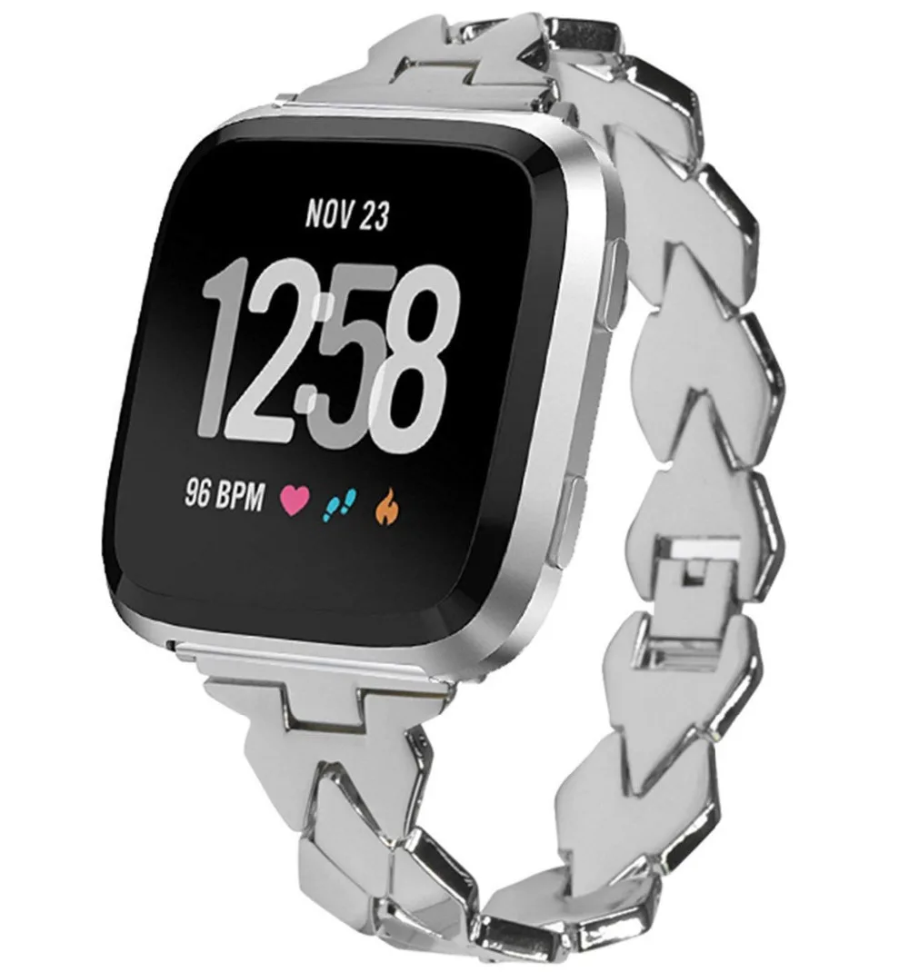 for Fitbit Versa Band Watch Stainless Steel (2)