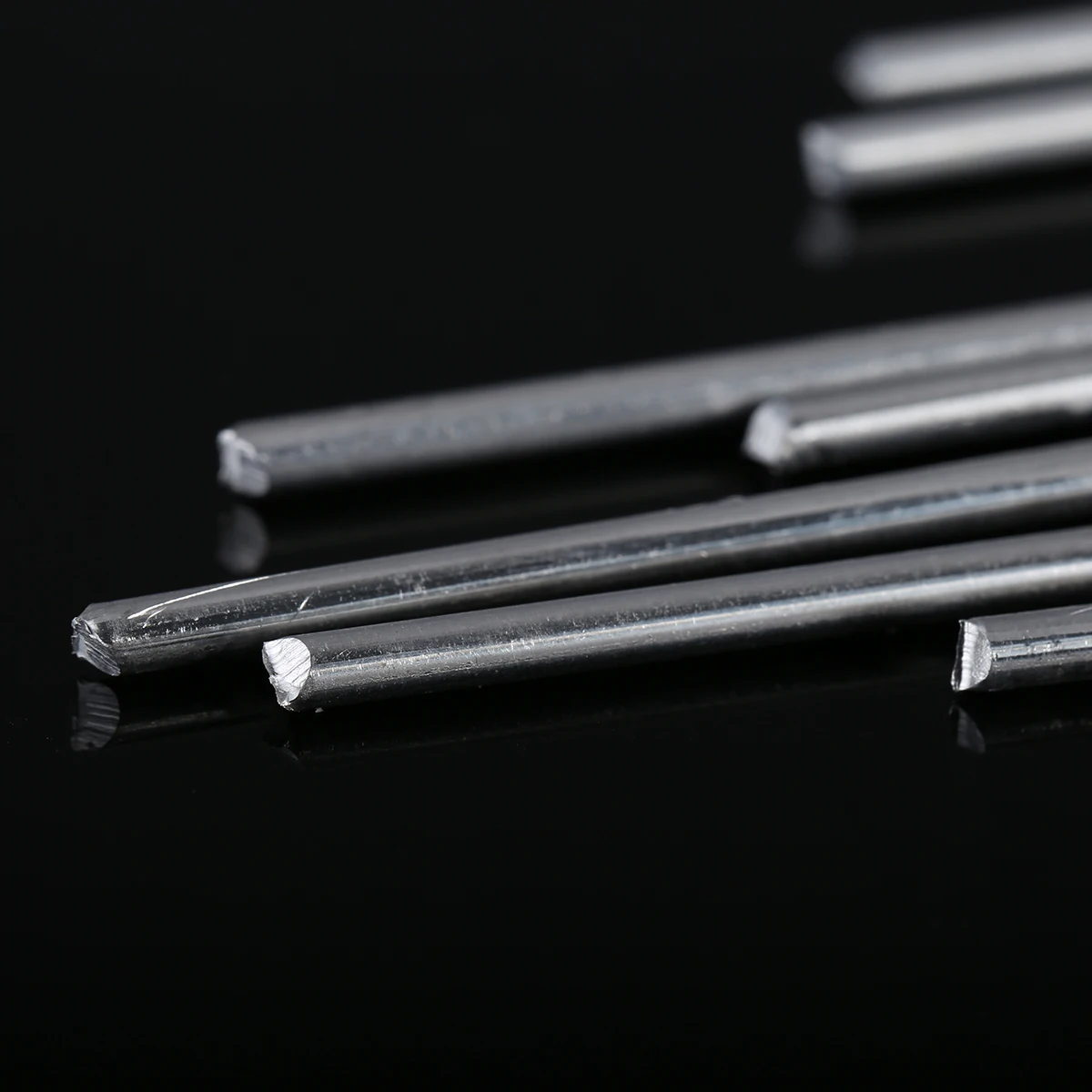 OSSIEAO 10pcs 2.4mm*450mm Silver Low Temperature Welding Rod Metal Aluminum Magnesium