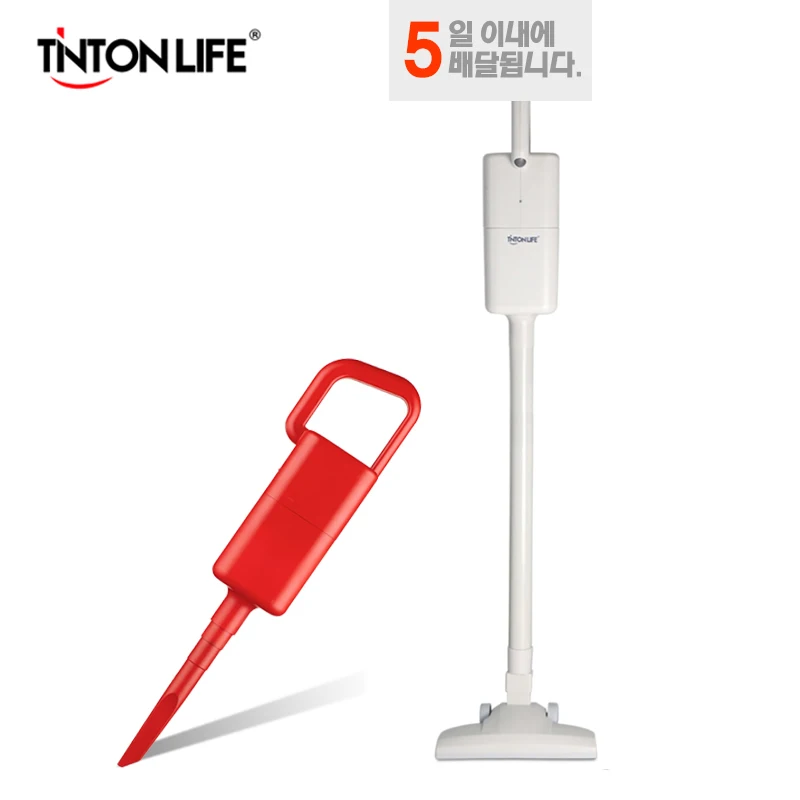 

TINTON LIFE Cordless Handheld and Stick Vacuum Cleaner for Home Wireless Aspirator Lithium Charging Red/White MD-1802