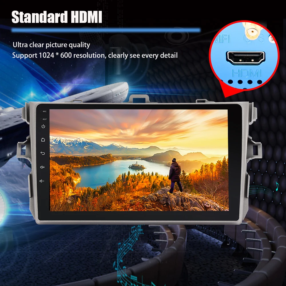 Eunavi 4G + 32G Octa 8 ядерный android 9 0 автомобильный dvd для Toyota Corolla E140/150 2007 2011