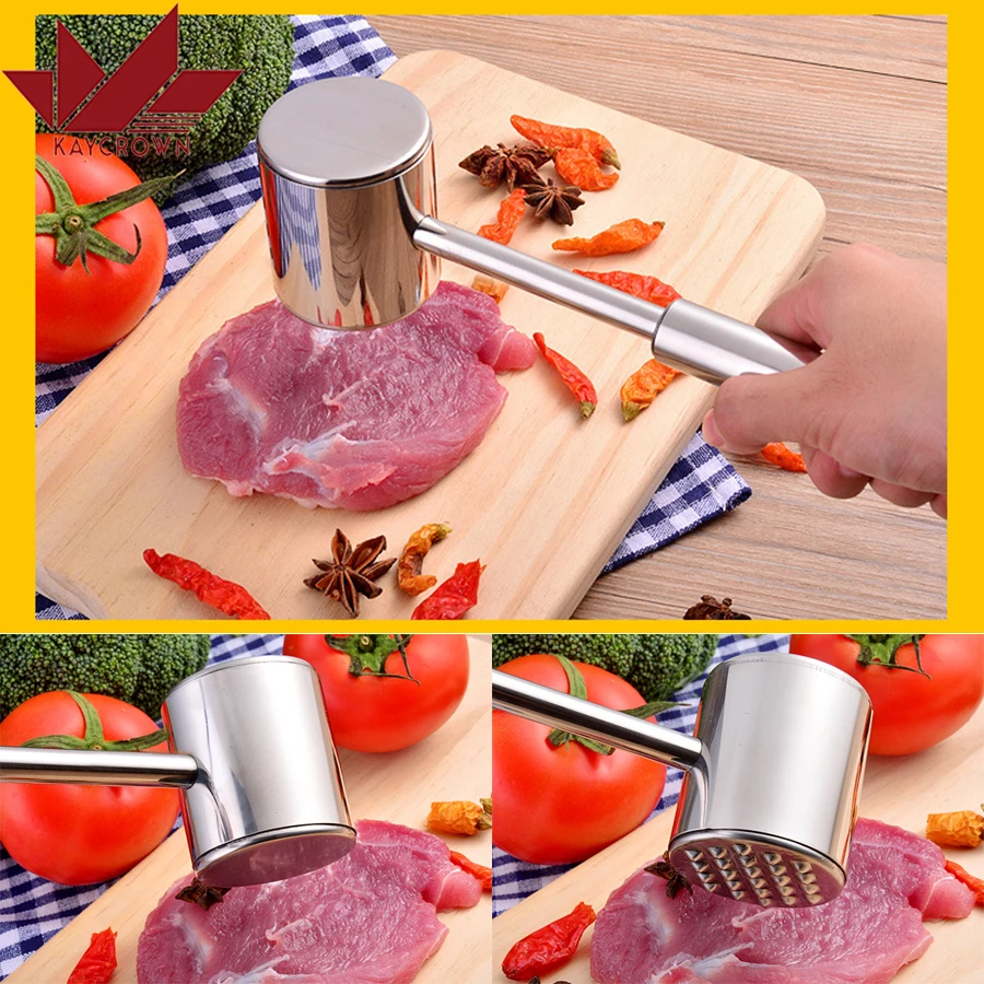 New Stainless Steel Meat Tenderizer Steak, Beef, Pork, Fish Loose Meat