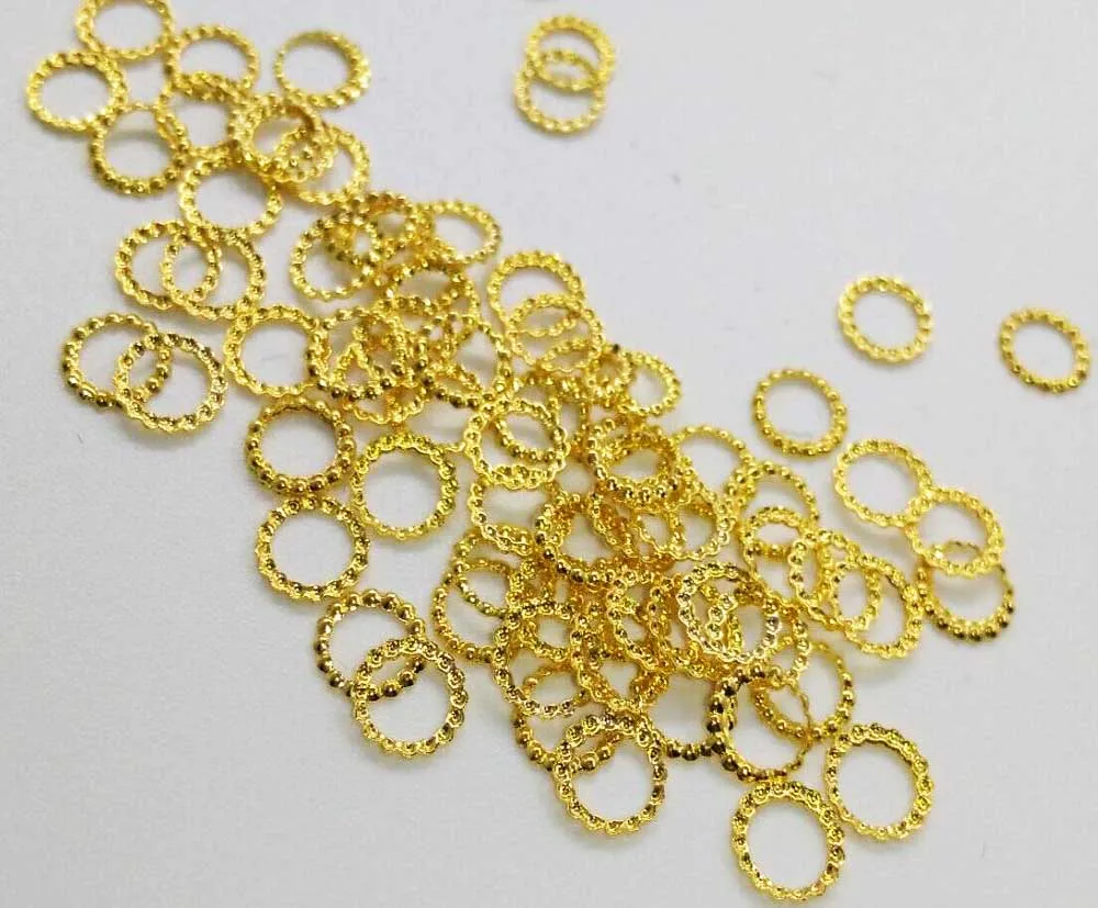 

Big Sale ## Metal Nail Studs rhinestone 100pcs/lot hot DIY Nail Art Studs Rivet Inverted gold round mini nail art design