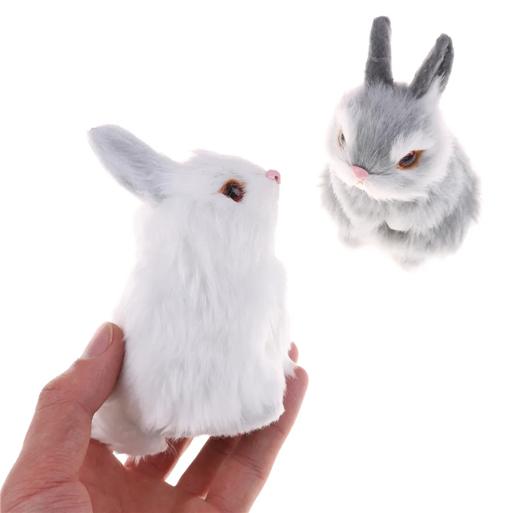 Handmade Furry Rabbit Plush Doll Mini pocket toy Artificial Animal  Simulation 