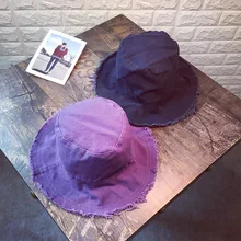 Рыбацкая шляпа женская летняя Корейская версия искусства небольшой свежий солнцезащитный крем сырой чистый цвет шапочка для бассейна козырек Мужская Панама бини