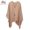 2022 140*140mm hiver carré Femme Poncho cachemire laine femmes Poncho écharpe solide Foulard Femme Pashmina châle hiver Excharpe ► Photo 3/6