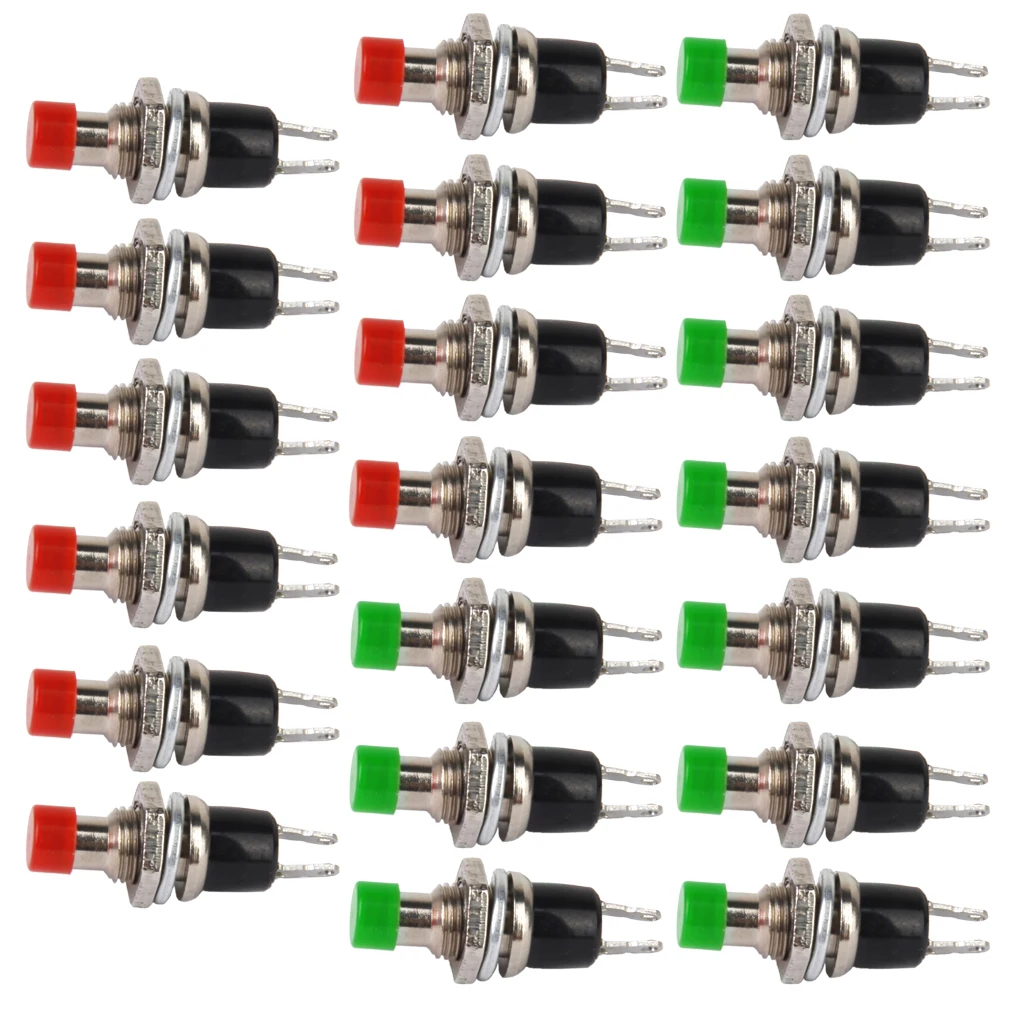 

20Pieces 25mm New Miniature Small Momentary Push Button Switch for Model Railway Hobby