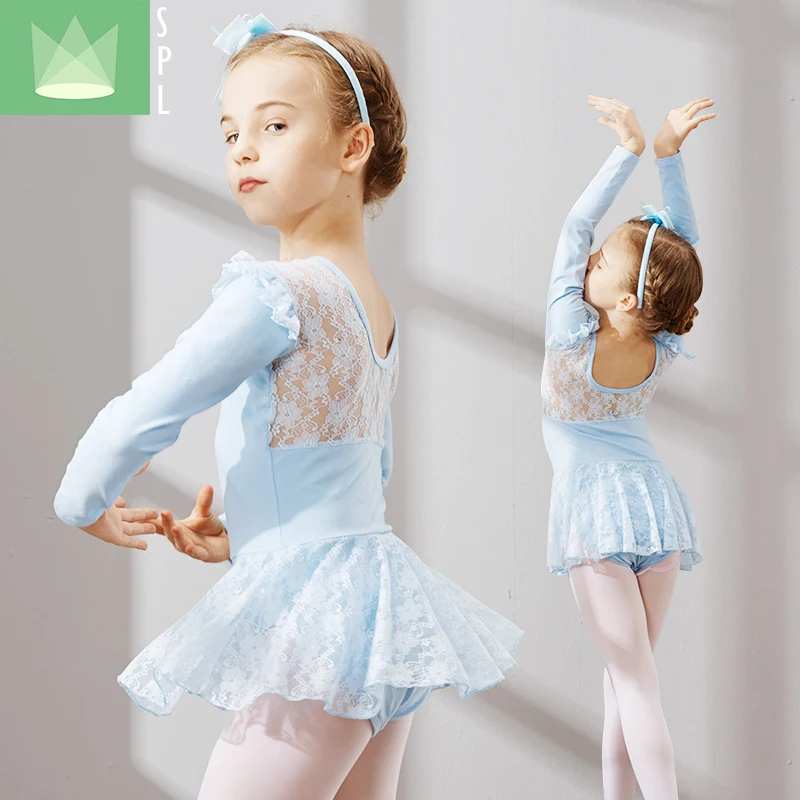 Child Girls Kids Leotard Dance Dress Costumes Lace Ballet Tutu Skirt Dancewear