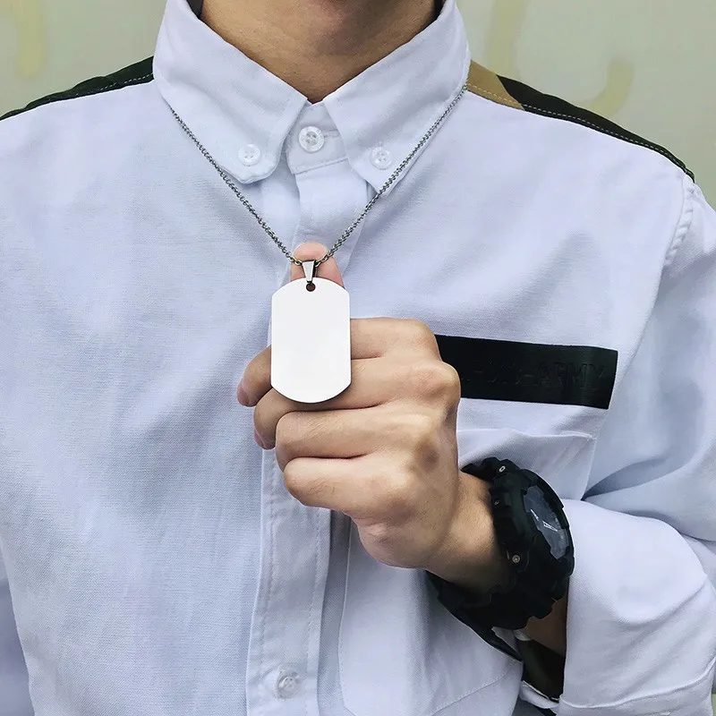 Vnox Бесплатная Персонализация гравировка Dog Tag simbolo sagrado del virya Религиозные Подвески