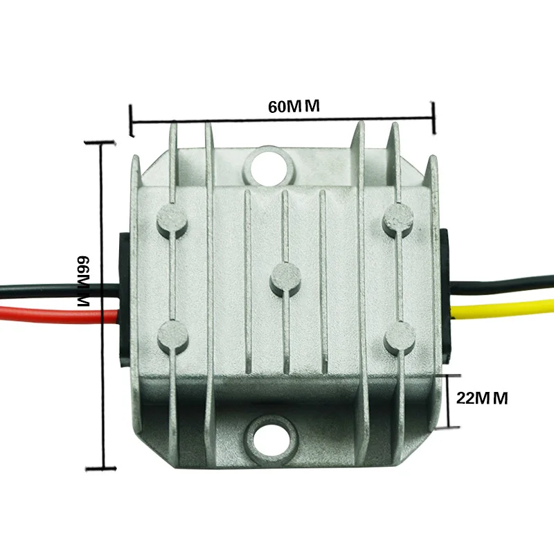 Преобразователь питания постоянного/постоянного тока повышающий 5-22 в до 6-24 В 3 А водонепроницаемый модуль управления автомобилем низкий нагрев автоматическая защита размер 66*60*22 мм