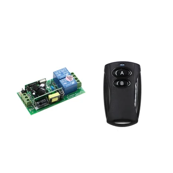 

Free Shipping Wide Voltage Wireless Remote Control Switch AC 85V ~ 250V 2CH Relay Black Transmitter and Receiver with Cover