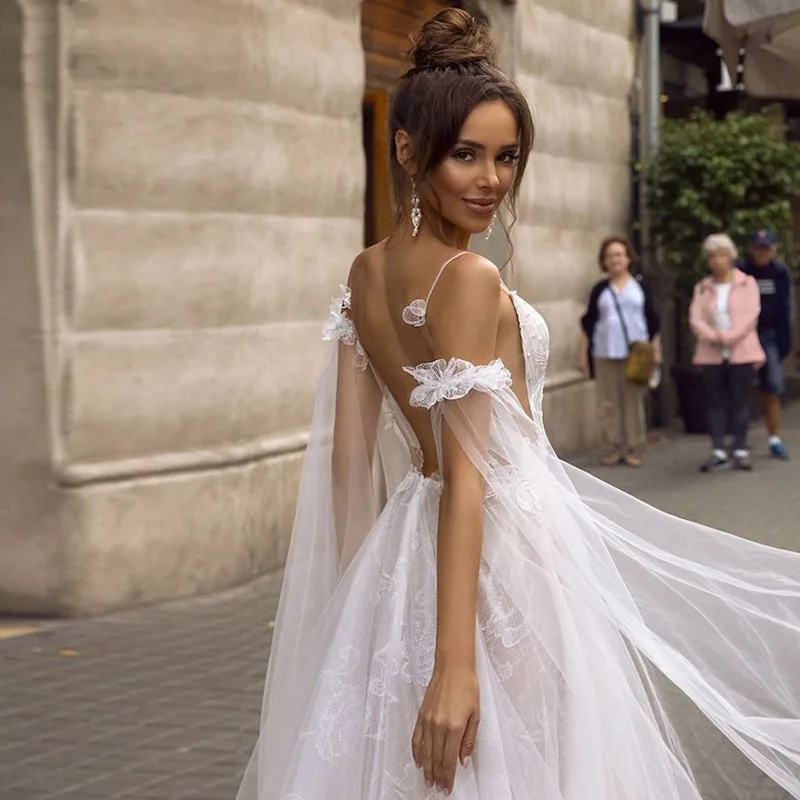 appliques wedding dress Boho  (2)