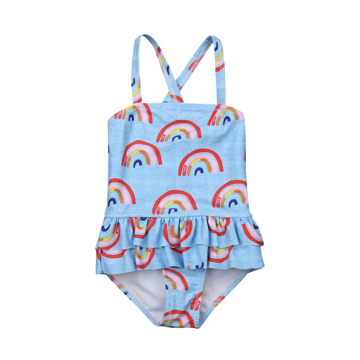 baby girl swimwear Toddler Kids Baby Girls Rainbow Bikini Swimwear
