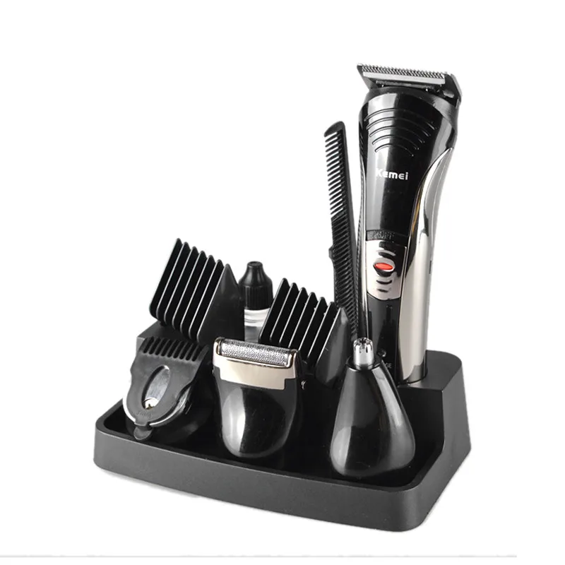  Kemei KM-590A 7 in 1 Multifunction Rechargeable Hair Clipper Shaver Razor Adjustable Hair Clipper S