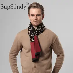 Европейский стиль роскошные мужские шарф деловая Повседневная густая шерсть шарфы перо символов кашемировые шарфы Обёрточная бумага