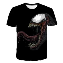 2019 New Venom Summer T-shirt Avengers Venom Printed Man Collar T-shirt Short Sleeve Spider-man Men's Casual Comic Costumes spider man фигурка с аксессуарами venom
