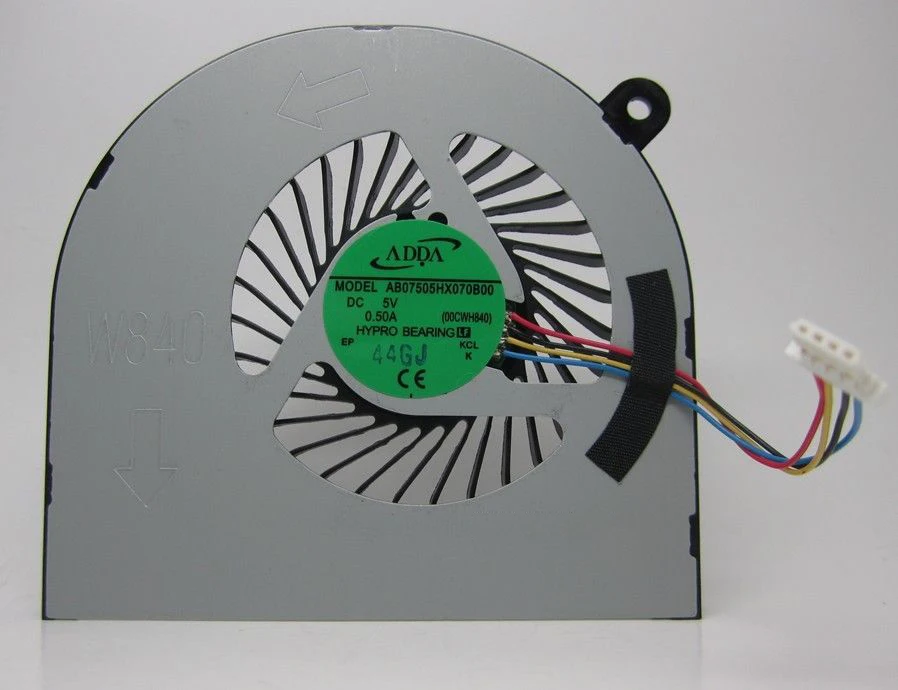 

Original ADDA AB07505HX070B00 00CWH860 DC 5V 0.5A 4-pin CPU Cooling fan For Acer VN7-591 VN7-591G For CLEVO W840 H840