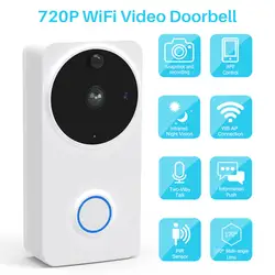 Беспроводная камера Wi-Fi для дверного звонка Smart Wi-Fi Двусторонняя видео домофонный дверной звонок Камера Ночное видение тревоги монитор ПИР