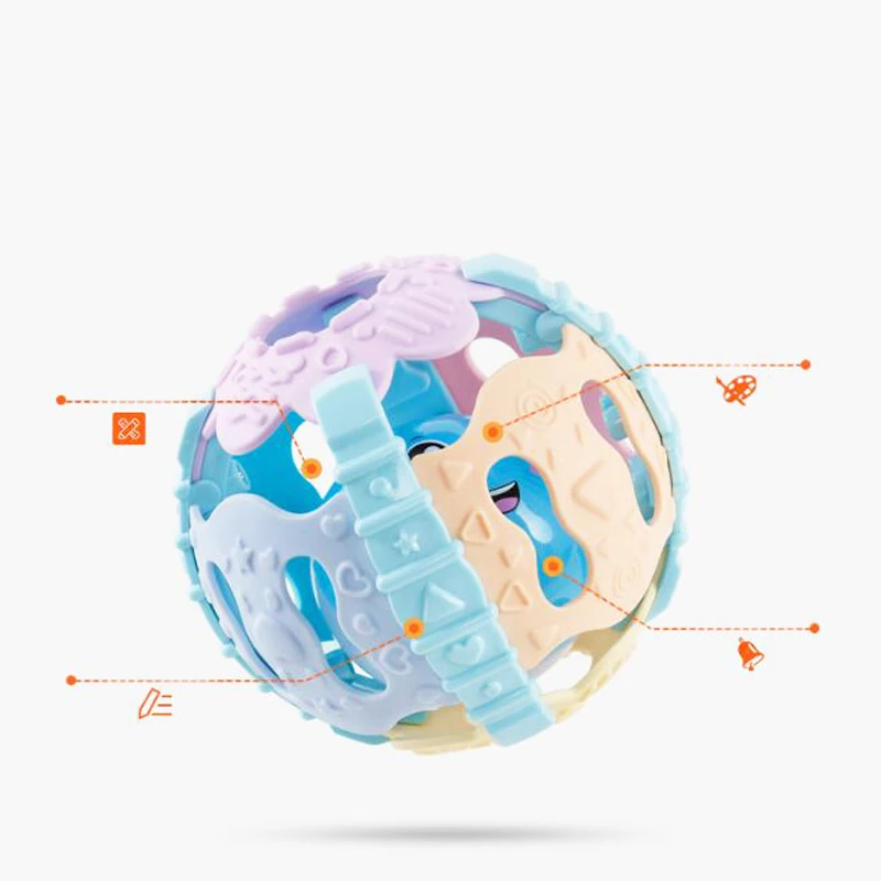 Детские мягкие резиновые погремушки, развивающие игрушки для детей, для новорожденных, для детей 0-12 месяцев