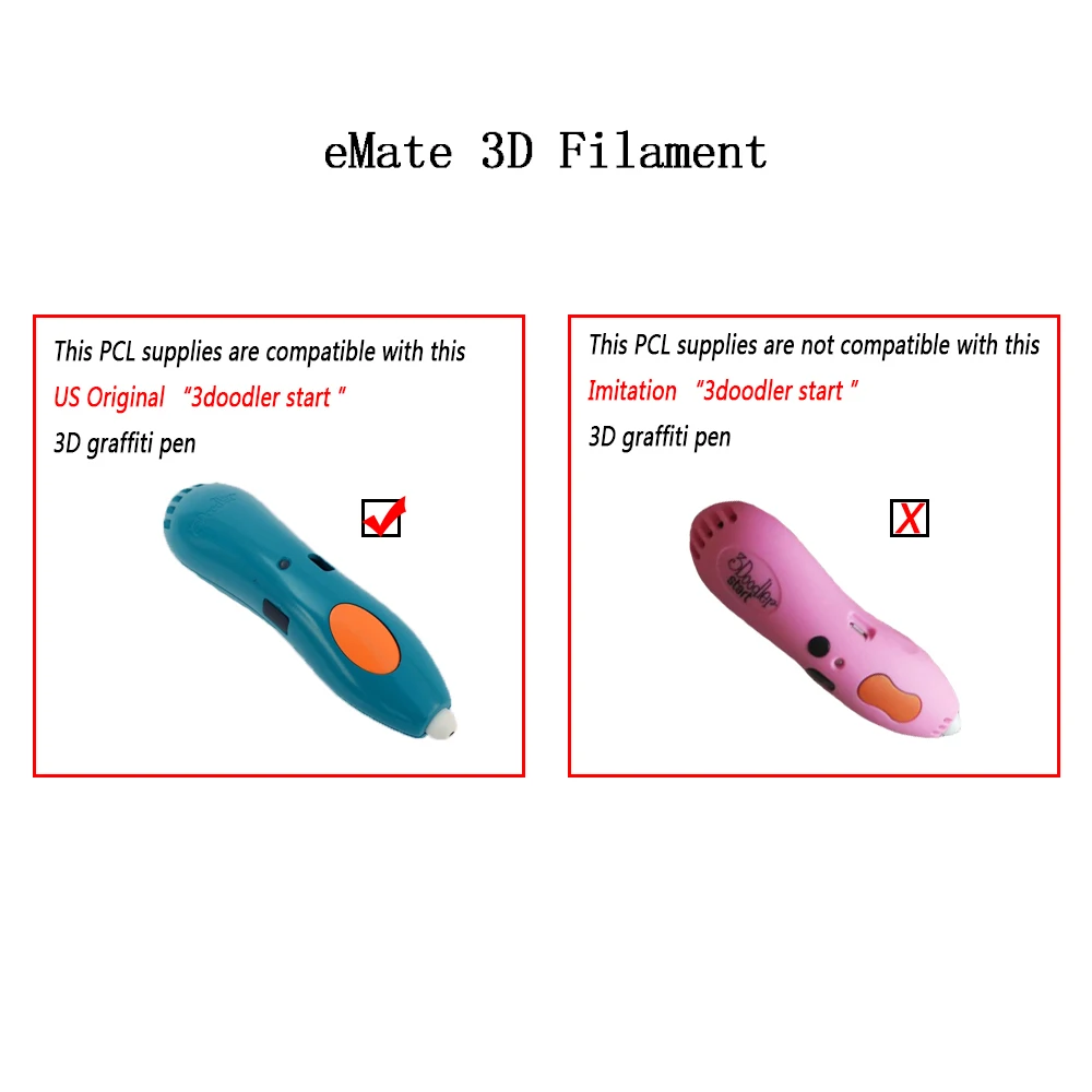 Low temp PCL 3D Printing Filament 2M*10colors total 20M Compatible with 3Doodler start Three-dimensional Colourful gift for kids Low temp PCL 3D Printing Filament 2M*10colors total 20M Compatible with 3Doodler start Three-dimensional Colourful gift for kids