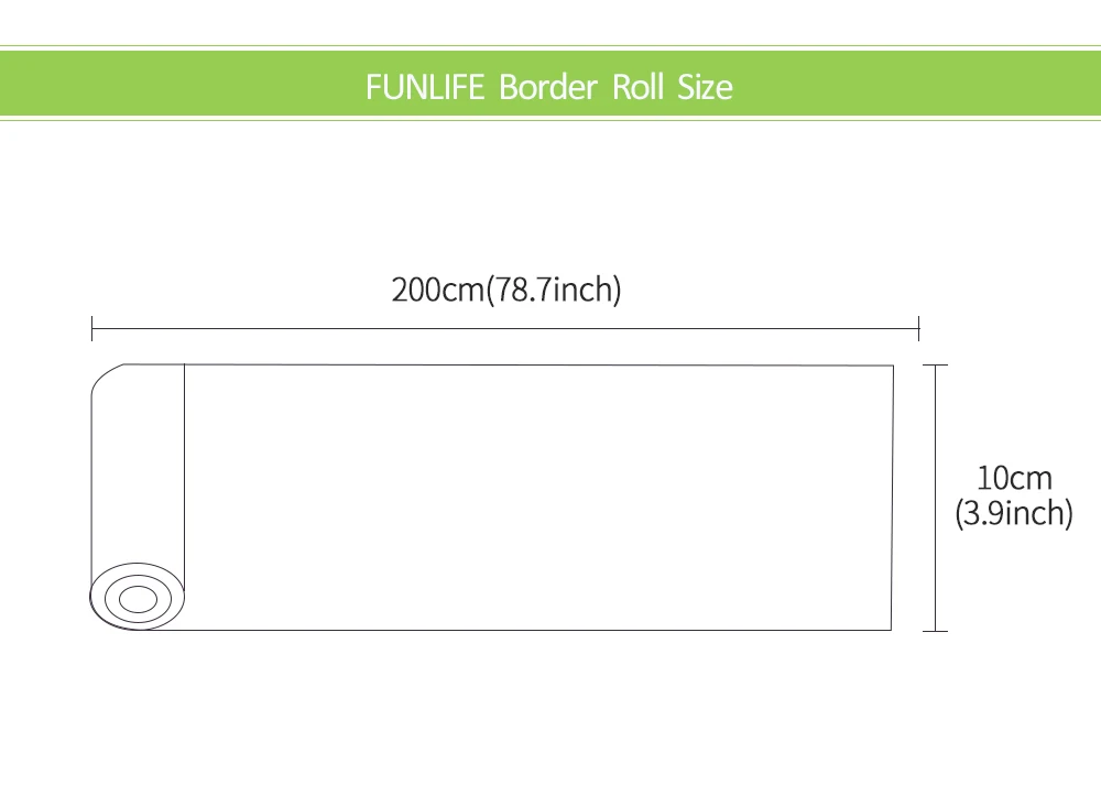 Funlife 10*200 см греческий винтажный Старый греческий орнамент стикер на стену линии талии самоклеящиеся стены границы для гостиной BS035