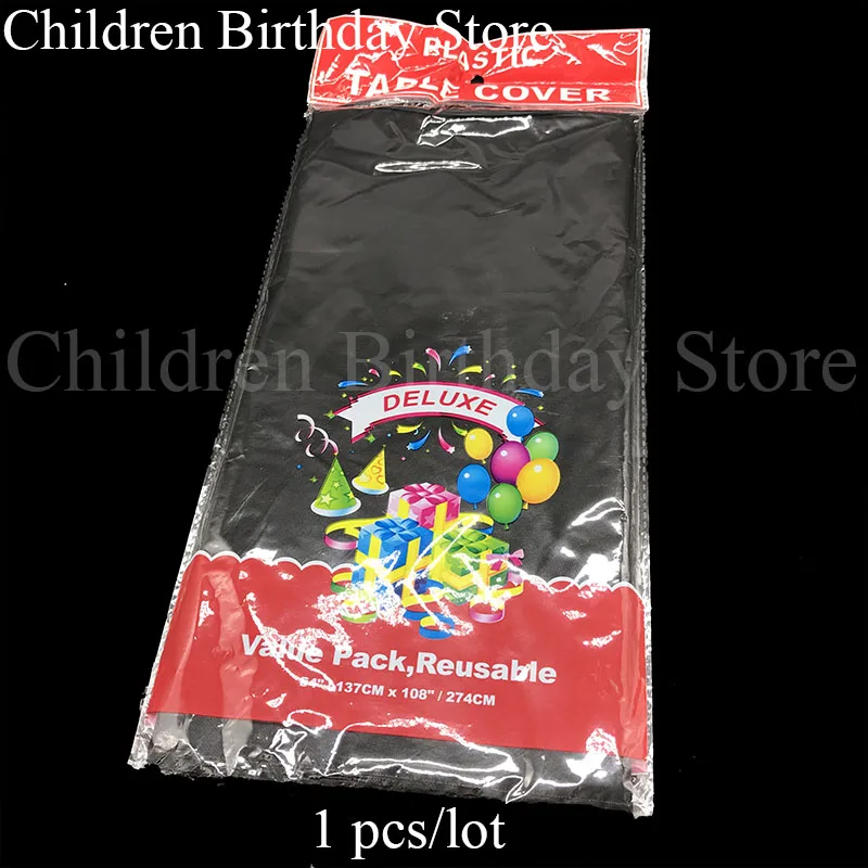 1pcs/lot black disposable plastic tablecloths plain color birthday party decorations pink table cover | Дом и сад