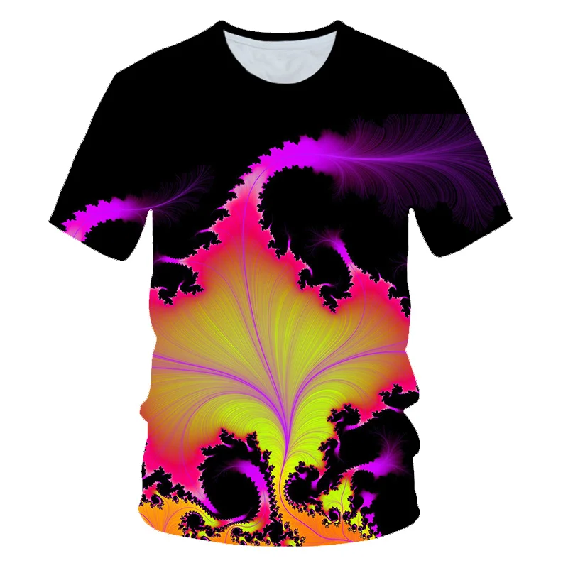 Детская От 4 до 20 лет футболка с 3D принтом г., летняя забавная светящийся цветок, футболка с вихревым принтом модные детские футболки, топы - Цвет: picture show DT-016