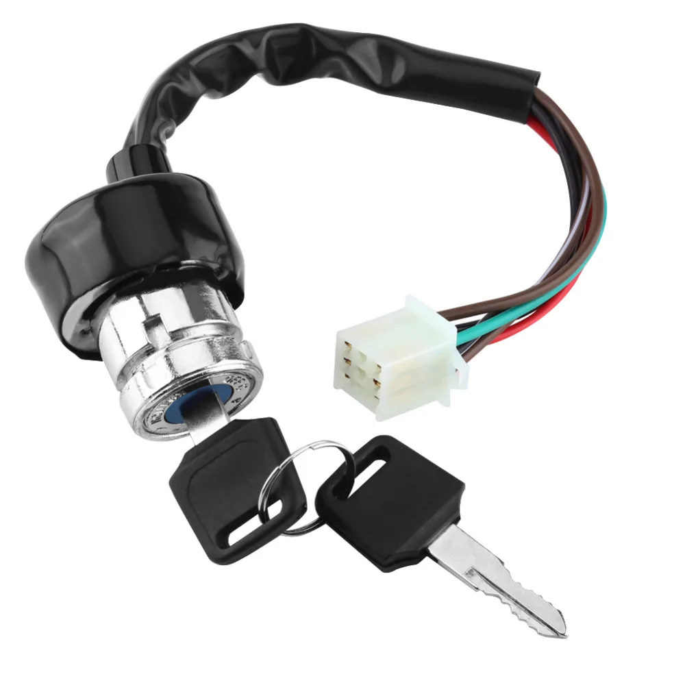 Universal 6 Wire Ignition Switch 3 Position 2 Keys Motorcycle Kart Pit