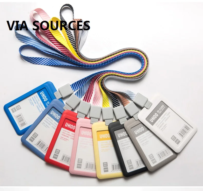 

Free Shipping Square vertical 1.5cm adjustable lanyards Access control card holders 10pcs free shipping