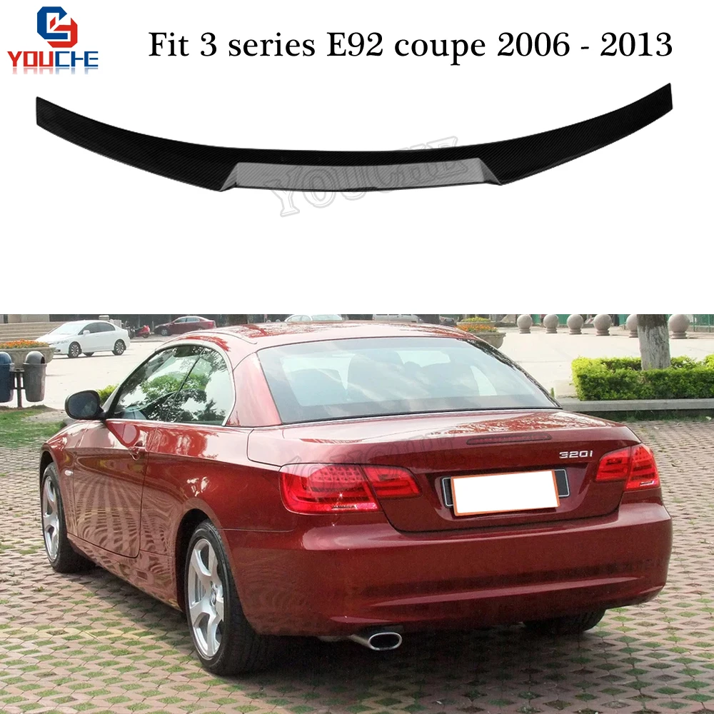 Для 2006 2012 BMW 3 серия E92 (2 купе) из натурального углеродного волокна задний багажник
