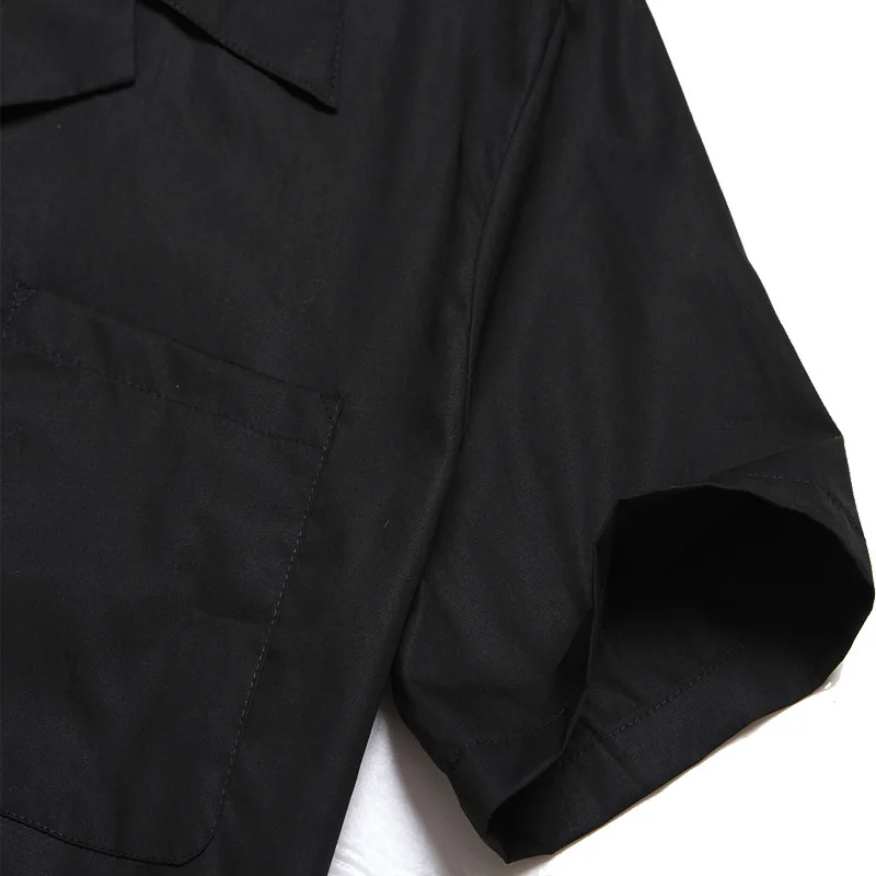 Rockabilly Shirt Male Big Size Blouse Men Dress with Poket Shirt Short Sleeve Men's Designer Mosaic Shirts Button-Down Dress (7)