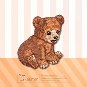 

Maxsin 1 Piece High Quality Small Embroidery Bear patch baby's clothing patches backpack decoration small applique iron on patch