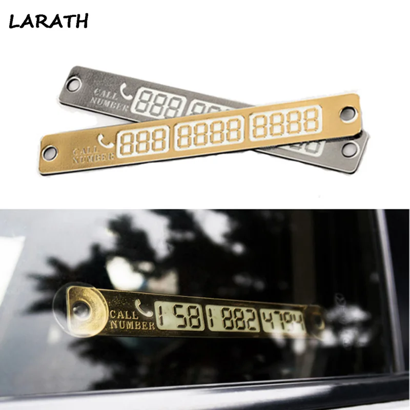 

Temporary Car Parking Card Telephone Number Notification Card Night Light Sucker Plate Car Styling Luminous Phone Number Card