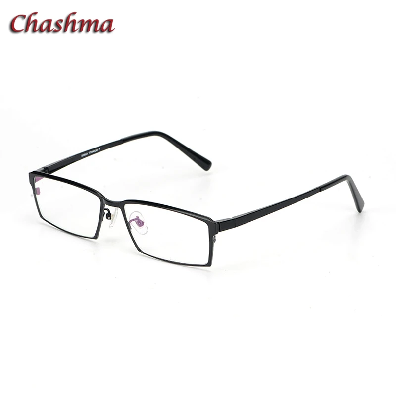 Half Frame Black Glasses Eyeglasses Men Frames Pure Titanium Gentlemen ...