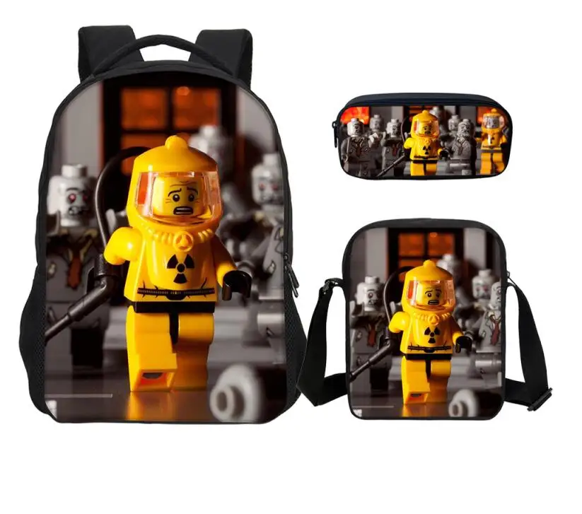 3 шт./компл. Супер Марио Лего ниндзя Бэтмен школьные сумки для детский школьный для детей рюкзак для девочек мальчиков детские рюкзаки Mochila