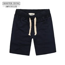 Summer cotton 100% the trend of male shorts elastic casual loose solid color knee-length pants plus size fashion male capris