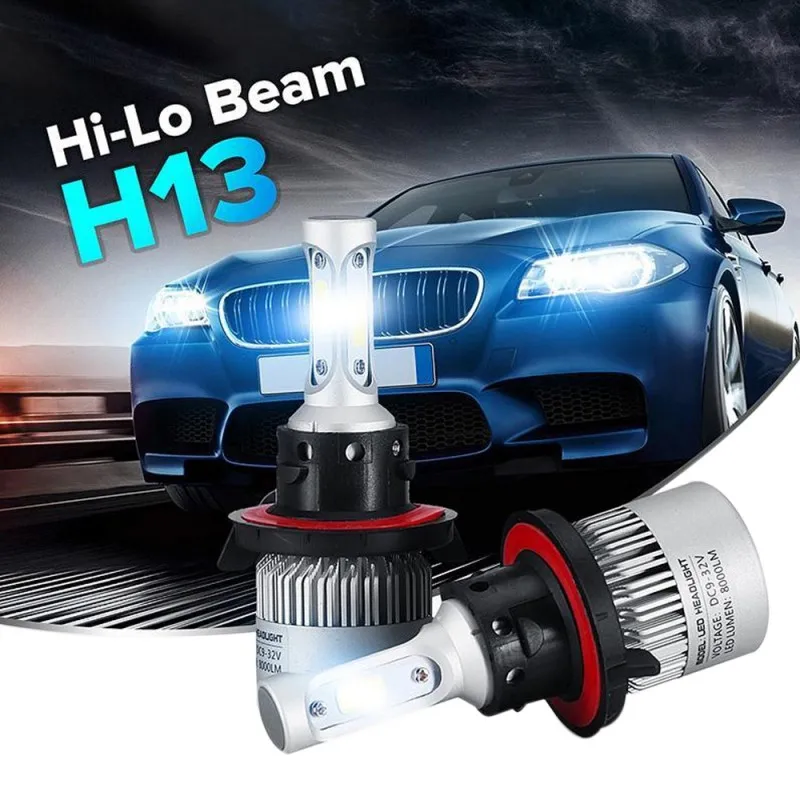 2 шт. Автомобильные светодиодные лампы S2 9008 H13 160 лм 80 Вт/6500 Вт/комплект|Фара для