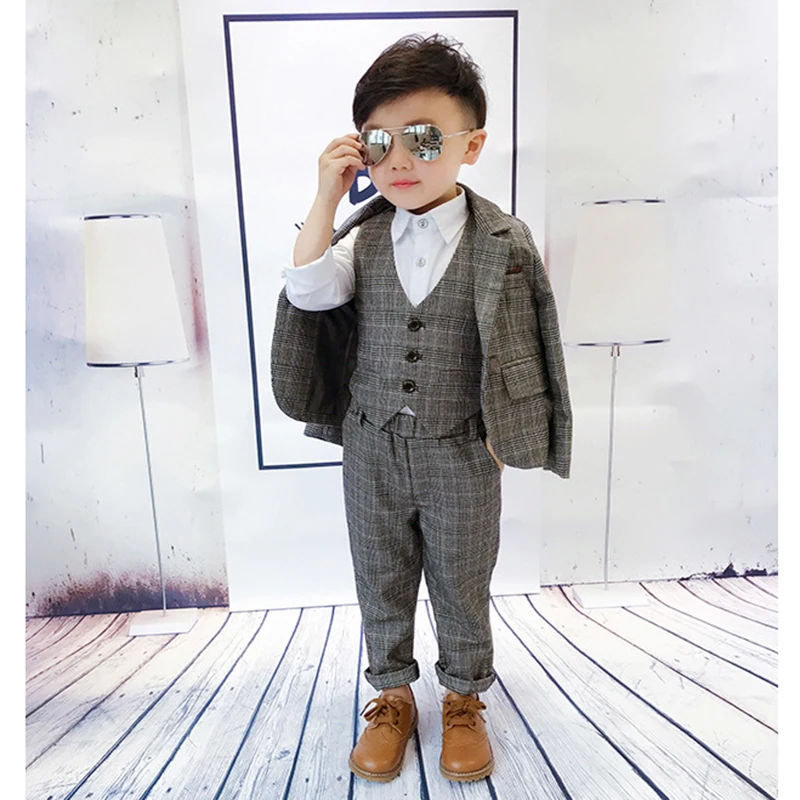 

Children Clothing Set Christmas Costumes Boys Wedding Suits Boy Blazer Set Tuxedo Suits Jacket + Vest + Pants 3pcs Formal Dress