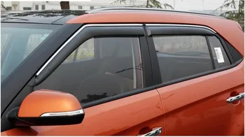 preço Viseiras Sombra Janela Do Carro Adesivo Para Hyundai IX25 2014 2015 2016 Decoração E Protecção 4 Pçs/set Toldos Styling Acessórios