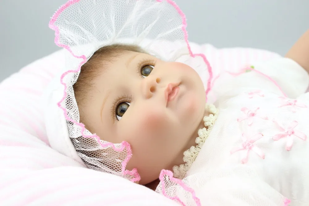 Реалистичные силиконовые виниловые мягкие на ощупь Reborn Baby Doll тихие спящие