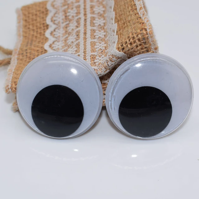 New 40PCS 35mm/40mm Big Black Wobbly Giant Googly Eyes for Teddy